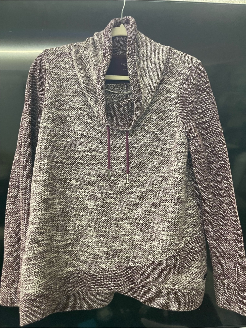 Calvin Klein Marled Plum Cowl Neck Pullover